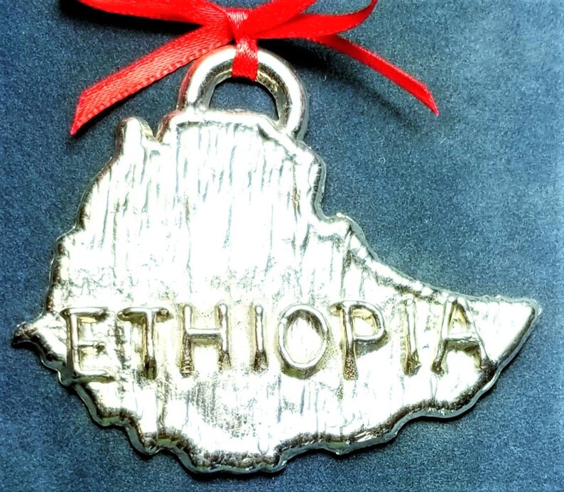 Pewter Ethiopia Ornament, Made in America image 2