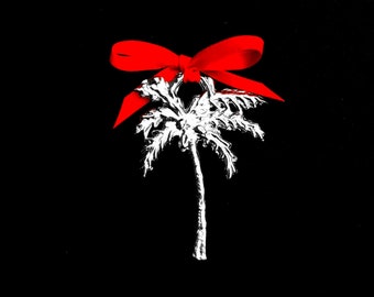 Palm Tree Pewter Ornament