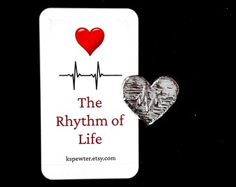 Rhythm of Life Pewter Pocket Heart, with card included