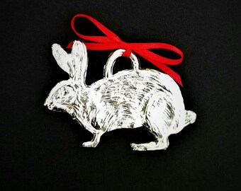 Pewter Rabbit Ornament