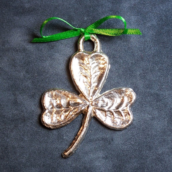 Shamrock pewter ornament