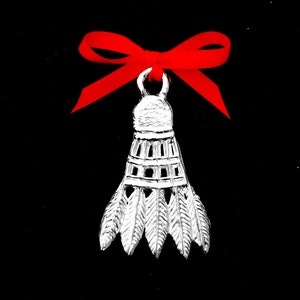 Badminton Shuttlecock Pewter Ornament