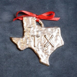 Pewter Texas Ornament