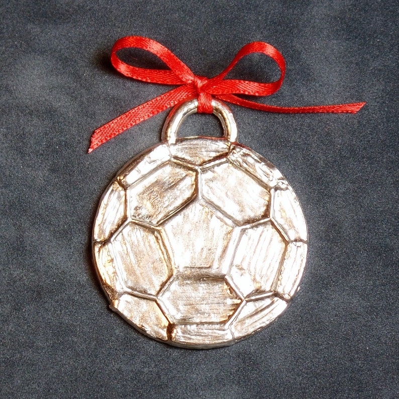 Pewter Soccer Ball Ornament Etsy