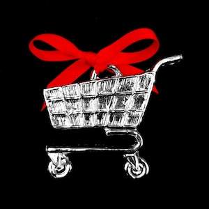 Shopping Cart Pewter Ornament
