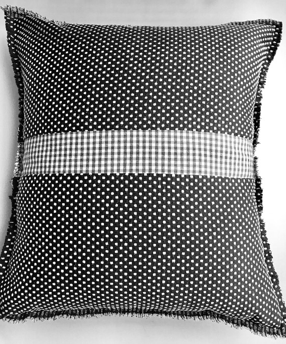 Waverly design black and white dots checks 20 x 20 accent | Etsy