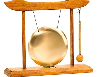 Gong da tavolo, gong decorativo, gong Zen, oggetto decorativo, bagno sonoro, mazzuolo