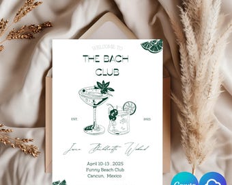 Bach Club Bachelorette Party Invitation Template (PDF)