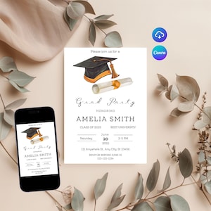 Graduation Party Invitation Template: Class of 2025 (PDF)