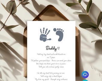 Daddy Handprint Poem: Father's Day Keepsake Art (Digital Download)