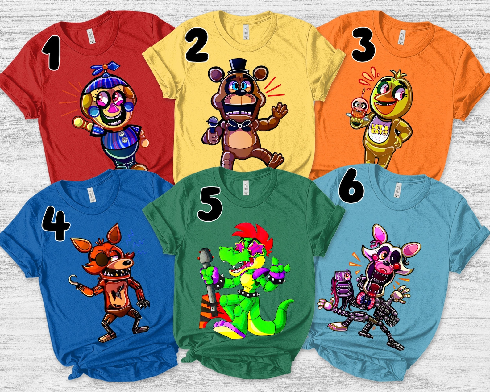 camisetas de five nights at freddy's security breach