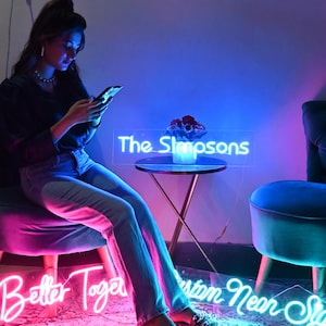 Custom kamerdecoratie led-neonbord, neonbord voornaam/achternaam, neonbord citaat muursticker, bord kamer decor, express gratis verzending wereldwijd
