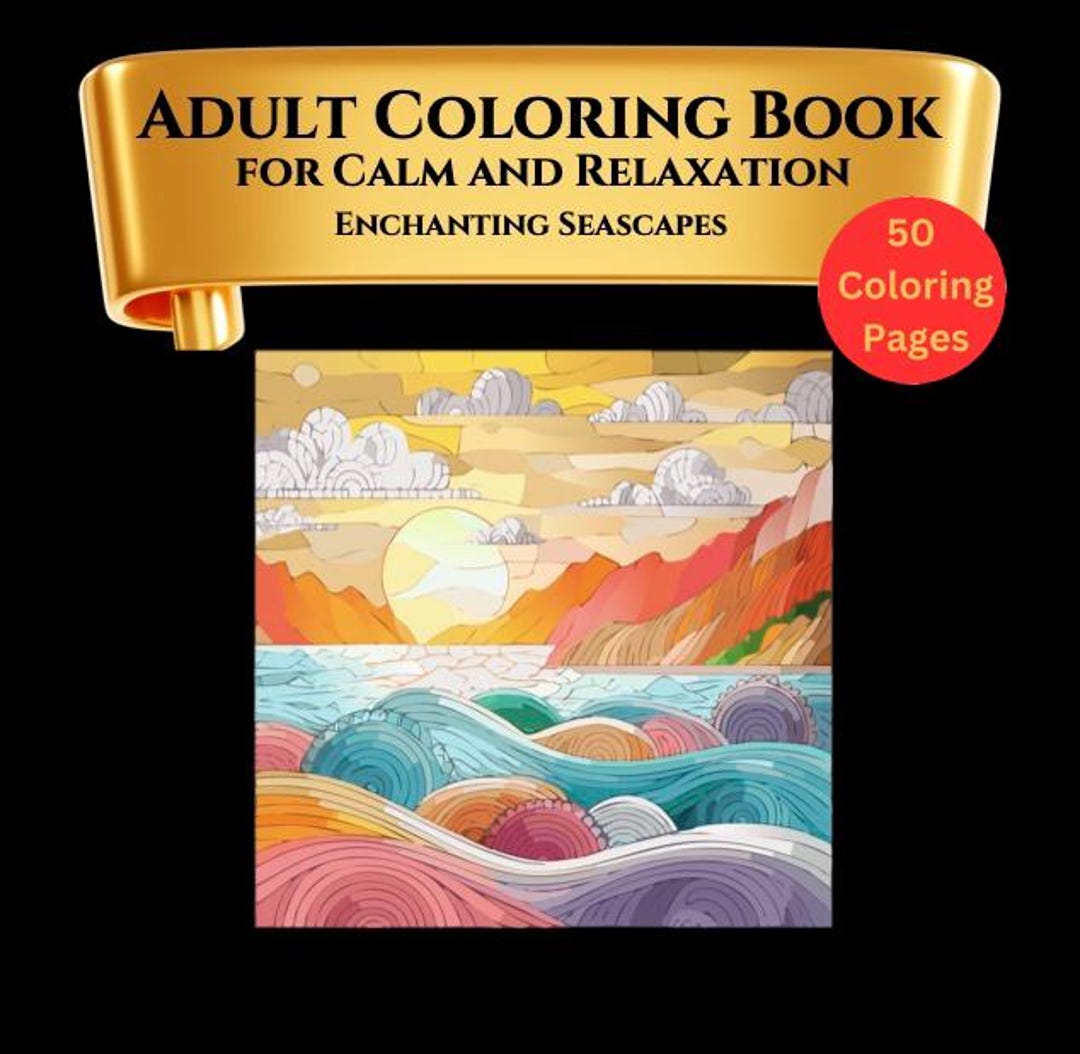 Adult Coloring Book: Enchanting Seascapes - Instant Download I ...
