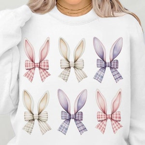 Easter Coquette Bow Bunny Ears Grandmillenial PNG,Coquette Bow Easter png,Easter Bow Clipart,Spring Bows,Easter Bunny Ears, Preppy Easter
