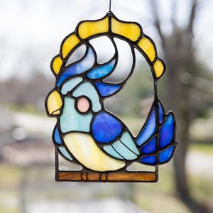 Parrot Stained Glass Suncatcher