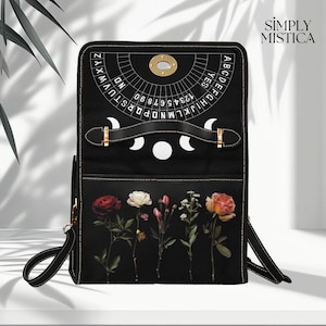Witchy Divination Satchel Purse (Sac en cuir végétalien Darkacademia Sac à main en cuir végétalien Dark academia tenues cartable sac à main épaule)