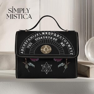 Witchy Rose Satchel Purse (Sac en cuir végétalien Darkacademia Sac à main en cuir végétalien Dark academia tenues cartable sac à bandoulière)