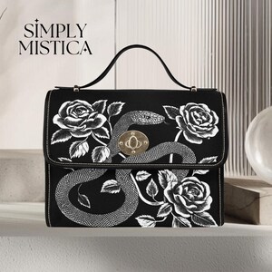 Bolso tipo cartera con forma de serpiente (bolso de piel vegana Darkacademia Bolso de mano de piel vegana Dark Academia Outfits Bolso tipo cartera)