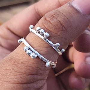 Handmade 925 Sterling Silver Band Ring: Minimalist Women&#39;s Jewelry