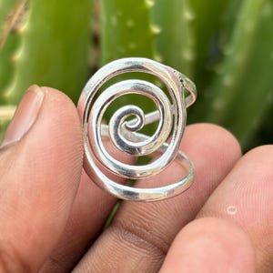 925 Sterling Silver Spiral Ring - Handmade Minimalist Jewelry - Swirl Ring for Women - Easter & Mother’s Day Jewelry -Unique Gift for Her