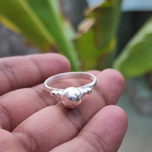 Handmade Silver Ring | 925 Sterling Silver Statement Ring For Women | Festival Jewelry Silver Ball Ring | Boho Band Ring | Gift For Her