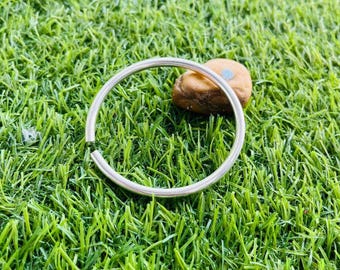 Handmade Sterling Silver Adjustable Bangle | Minimalist Open Cuff Bracelet