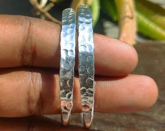 2 Set Bangles , Set of Bracelet , 925 Sterling Silver Hammered Bangle , Handmade Adjustable Bangles , Jewelry For Mother&#39;s Day Gift