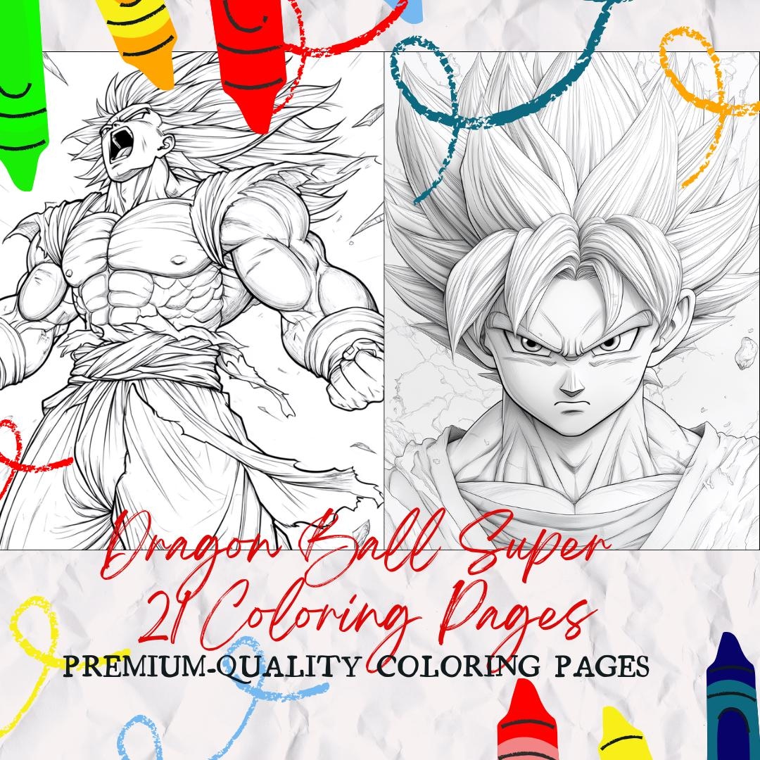 Dragon Ball Super Coloring Pages | Goku, Vegeta, Broly, Jiren & More ...