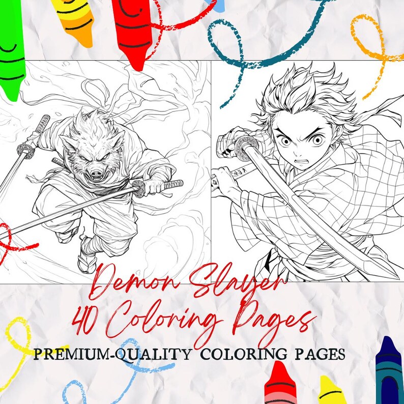Demon Slayer Coloring Pages, Anime Printable, Tanjiro, Nezuko, Zenitsu ...