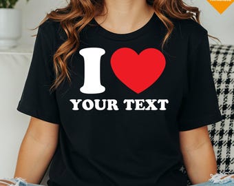 Personalized 'I Heart' T-Shirt: Custom Novelty Gift #117