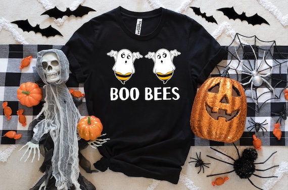 Halloween Boo Bees Shirt: Funny Ghost Graphic Tee #4004