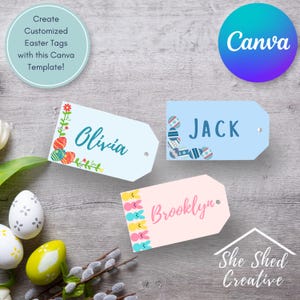 Personalized Easter Name Tags Easter Basket Name Tags Personalized Printable Easter Basket Tag DIY Easter Name Tag Easter Name Card