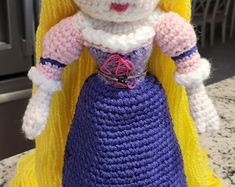 Handmade Rapunzel Crochet Doll: Tangled Inspired, Display Doll