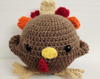 Décoration de dinde au crochet : décoration d'automne Amigurumi faite main