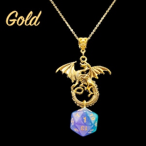 D20 D&D Necklace - DnD Dice Jewelry - Gamer Necklace - Dice DandD Necklace - Geek Jewelry