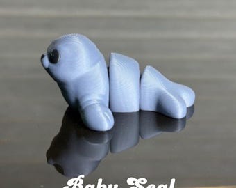 Articulated Baby Seal | Flexi Fidget Toy | Wiggly & Fun Desk Buddy