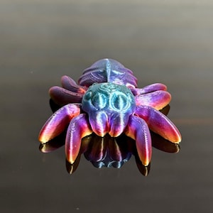 Tiny Spiders | Articulated Mini Fidget Toy | Various Multi-Color | 3D Printed
