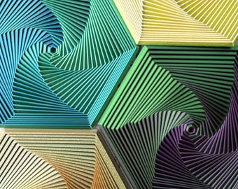 Hexagon Fractal Fidget | 3D Printed Sensory Toy | Rainbow & More
