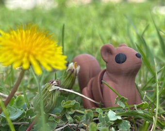 Articulated Squirrel | 3D Printed Fidget Toy | Mini or Regular | Wiggle Animal | PLA