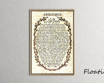 Desiderata Print, Desiderata Poem, Desiderata Poster, Poetry Wall Art, Graduation Gift, Graduation Idea