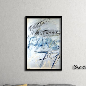 Cy Twombly Exhibition Poster Print, Abstract Wall Art, 1980 Paris Festival Poster Reproduction, Contemporary Modern Art for Home Decor