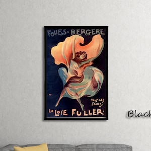 Loie Fuller Vintage Poster – French Art Nouveau Wall Art – Folies Bergère Dance Print – Retro Paris Show Decor