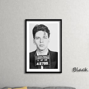 Frank Sinatra Mugshot, Celebrity Mugshot Poster,Home Bedroom Bar Mancave Decor,Trending Now