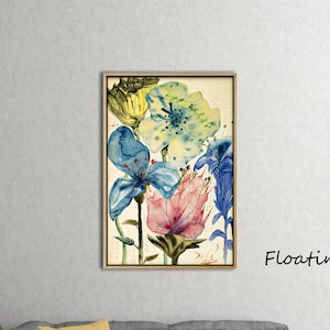 Salvador Dali Ausstellungsplakat, Fleurs 1948 Salvador Dali Druck, Dali Blumen Plakat, Wildblumen Druck, Surrealismus Plakat, moderne Kunst