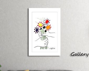 パブロ・ピカソ作「平和の花束」（1958年）プレミアムウォールアート