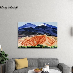 georgia O’Keeffe Wüstenlandschaft , sudwesten Poster, moderne abstrakte bergwand, vintage usa stempel dekoration