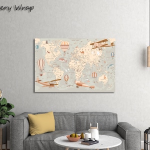 Kinder Weltkarte Wandteppich, Kinderzimmer Leinwand Wandteppich, Kinderzimmer Wandteppich, Kinder Wandbehang, Kinder Weltkarte, Kinderzimmer Geschenke