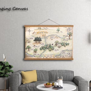 Carte en bois de Winnie l'ourson de 100 acres, toiles pour décorations de galerie, chambre de bébé ourson, 100 acres de chambre de bébé en bois Akers, bébé Winnie l'ourson, toile de bois de 100 acres