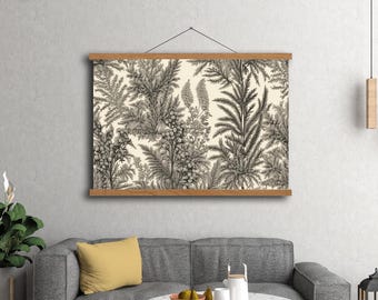 Botanical Textile Tapestry,Large Botanical Tapestry, Vintage Textile Art,Geometric Wall Art