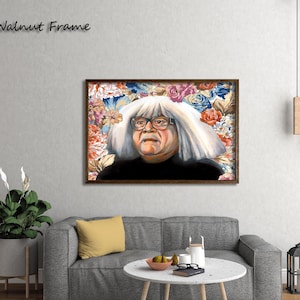 Danny DeVito emoldurado, Frank, pintura a óleo, impressão de arte, é sempre ensolarado na Filadélfia, pintura floral, Ango Gobloggian, arte engraçada, IASIP